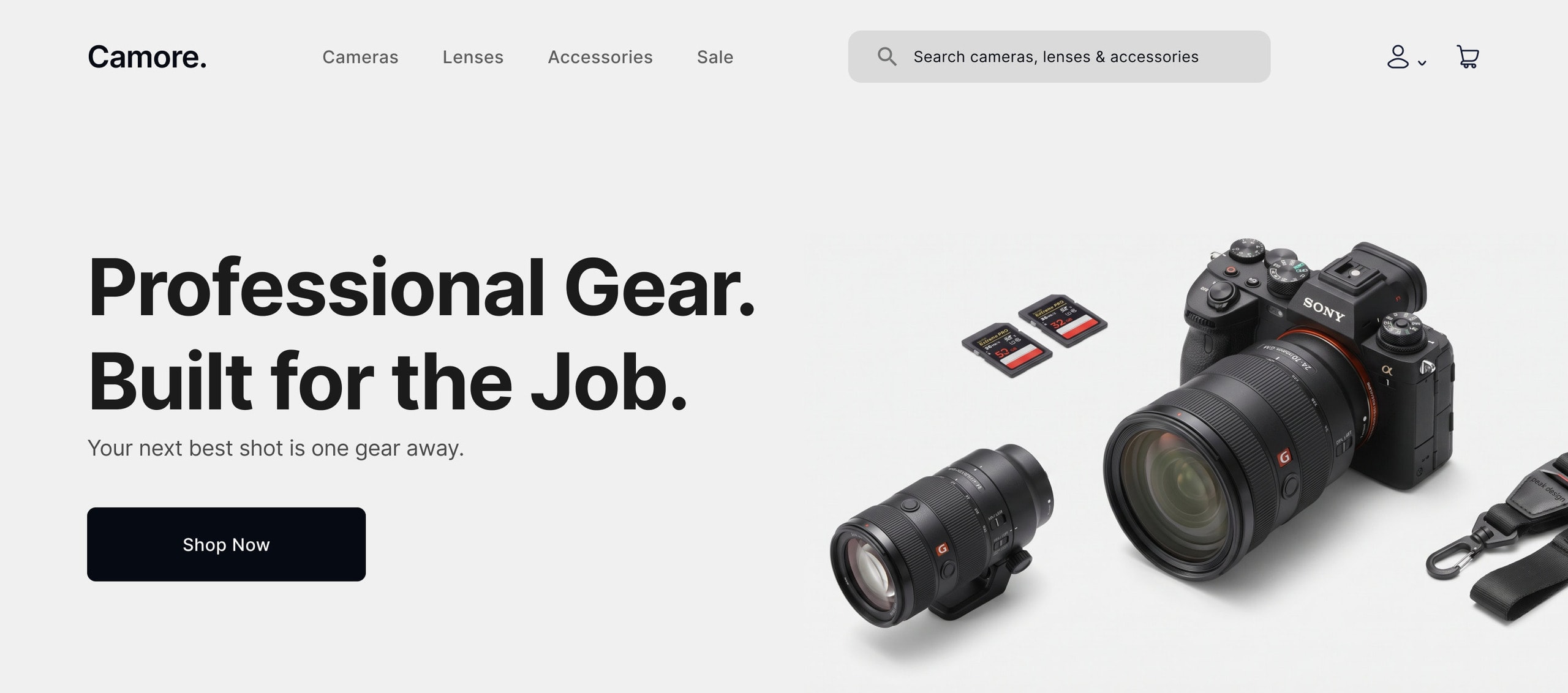 Camore - A Landing Page Case Study — project thumbnail